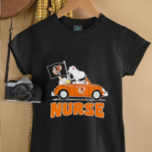 Nurse Snoopy and Woodstock driving car Baltimore Orioles shirt