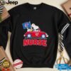 Nurse Snoopy and Woodstock driving car San Francisco Giants shirt