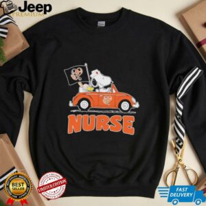 Nurse Snoopy and Woodstock driving car San Francisco Giants shirt