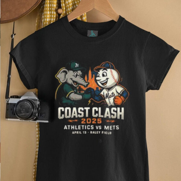 Oakland Athletics vs New York Mets Coast Clash 2025 April 13 Raley Field shirt
