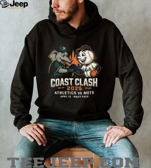 Oakland Athletics vs New York Mets Coast Clash 2025 April 13 Raley Field shirt