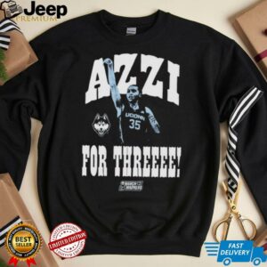 Official Azzi Fudd Azzi For Three UConn Huskies NCAA March Madness 2025 T shirts3