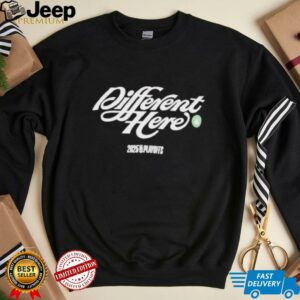 Official Boston Celtics 2025 NBA Playoffs On Court Mantra Different Here T Shirts2
