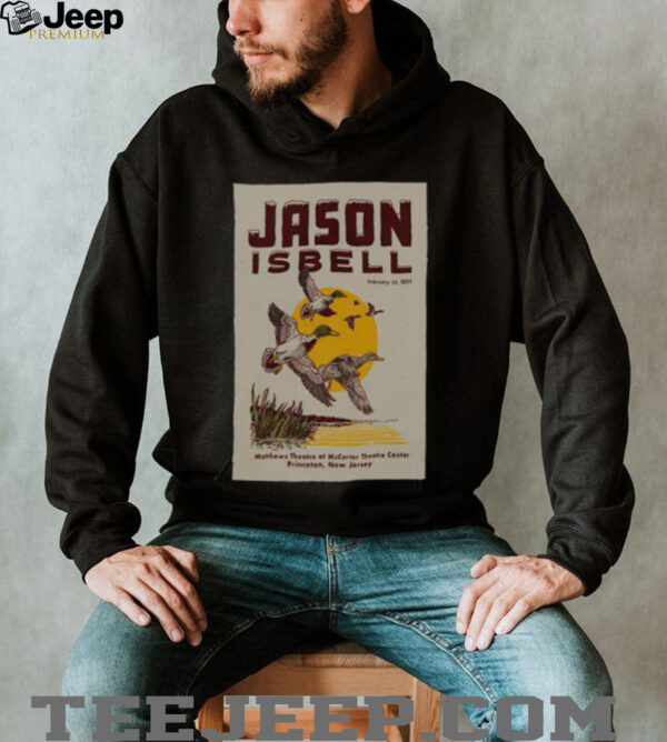 Official Jason Isbell February 23 2025 McCarter Theatre Princeton NJ Tour Poster T Shirt
