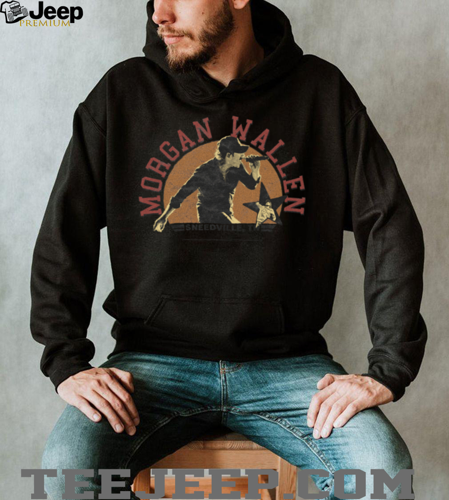 Fabric and label detail of Official Morgan Wallen Sneedville Shirt