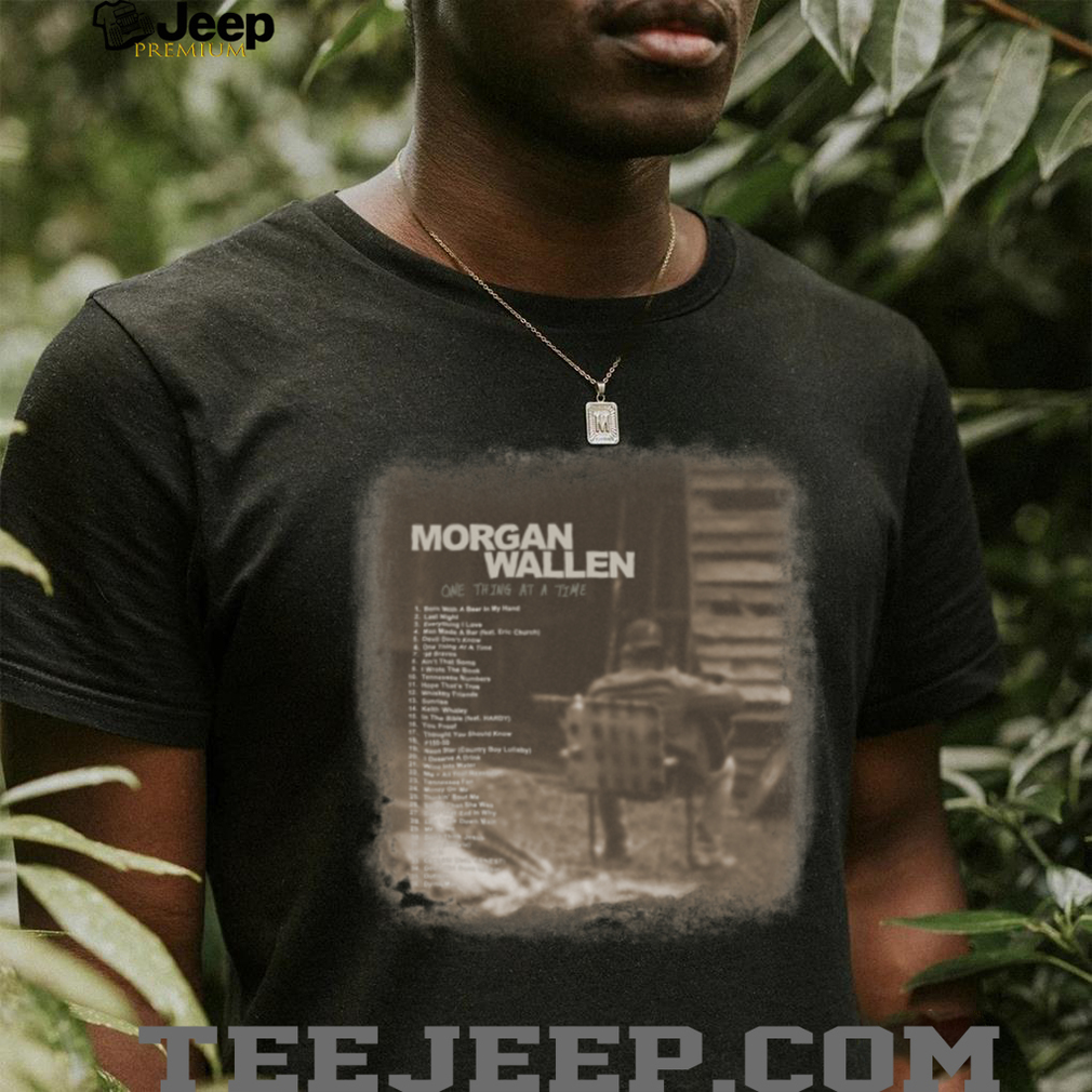 Official Morgan Wallen Tracklist Shirt side view
