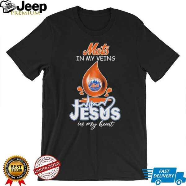 Official New York Mets In My Veins Jesus In My Heart T shirts