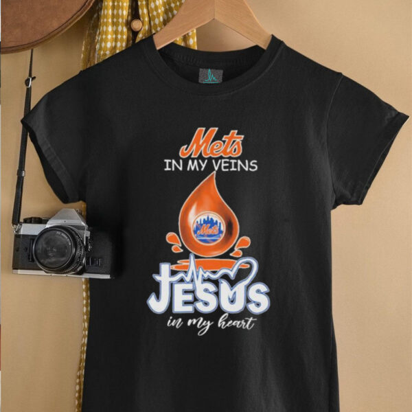Official New York Mets In My Veins Jesus In My Heart T shirts