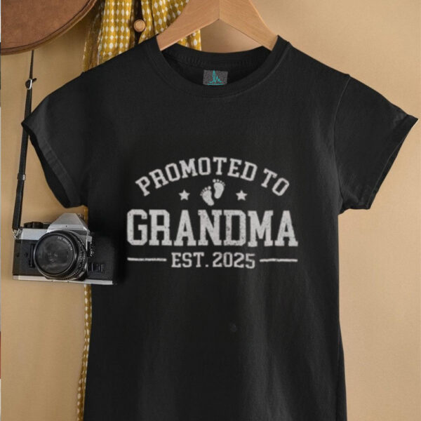 Official Promoted To Grandma Est 2025 Grandparents Baby Announcement T Shirt 600×600