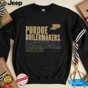 Official Purdue Boilermakers Basketball Boiler Up Text Logo T Shirt4
