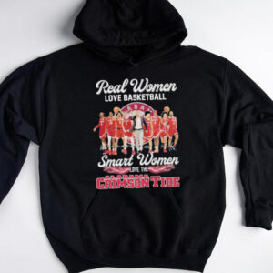 Official Real Women Love Basketball Smart Women Love The Alabama Crimson Tide Signatures T shirts3