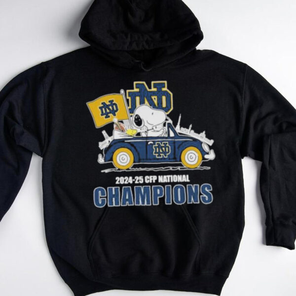Official Snoopy And Woodstock Driving Car 2024 2025 CFP National Champions T shirts