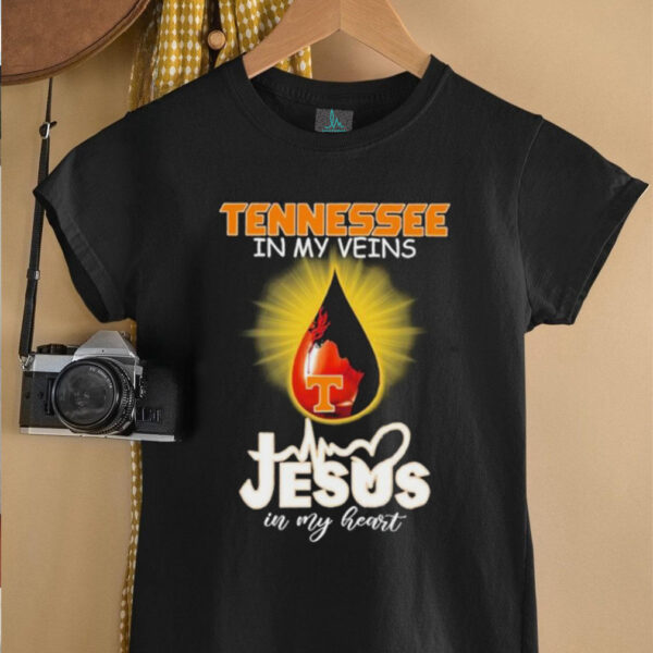 Official Tennessee Volunteers In My Veins Jesus In My Heart T shirts