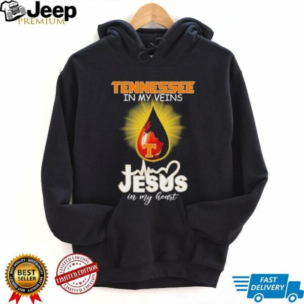Official Tennessee Volunteers In My Veins Jesus In My Heart T shirts