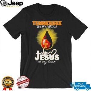 Official Tennessee Volunteers In My Veins Jesus In My Heart T shirts4