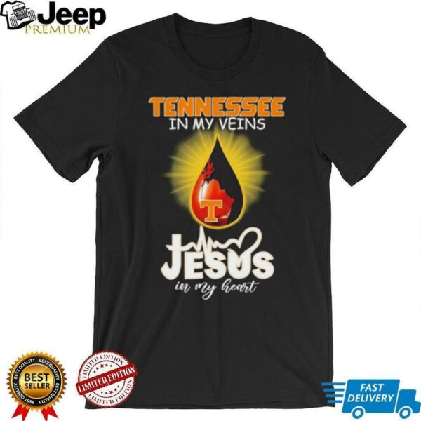 Official Tennessee Volunteers In My Veins Jesus In My Heart T shirts