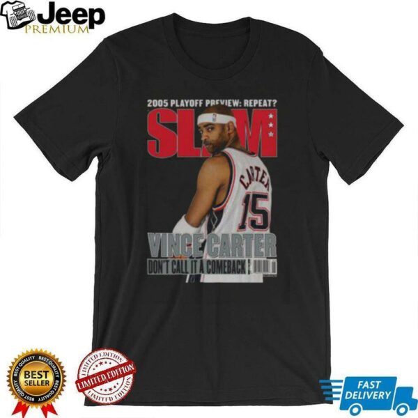 Official Vince Carter New Jersey Nets Mitchell & Ness Don’t Call It A Comeback SLAM T Shirt