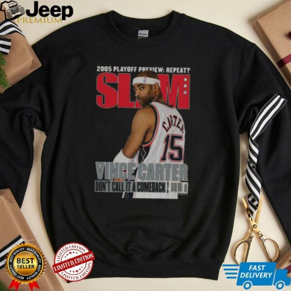 Official Vince Carter New Jersey Nets Mitchell & Ness Don’t Call It A Comeback SLAM T Shirt