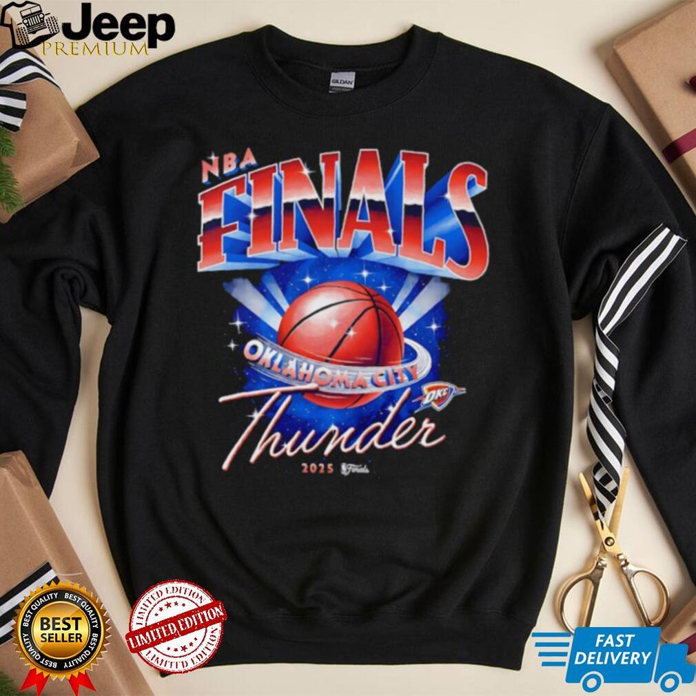 Okc Thunder 2025 NBA Finals space shirt Okc Thunder 2025 NBA Finals space shirt