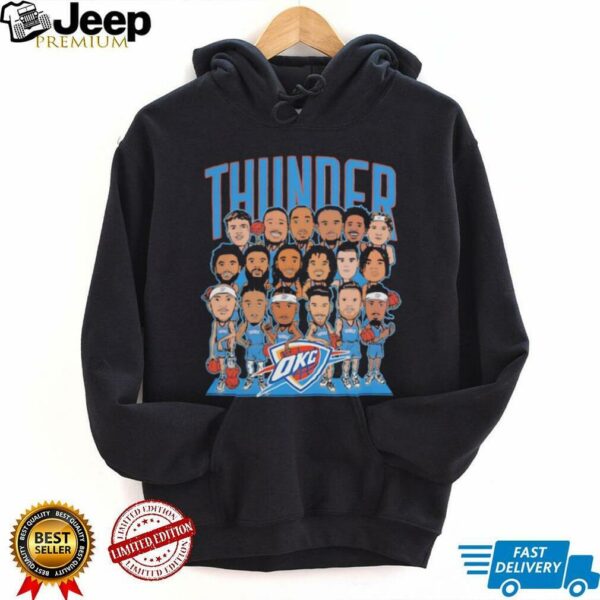 Oklahoma City Thunder 2025 NBA Finals Cartoon roster shirt