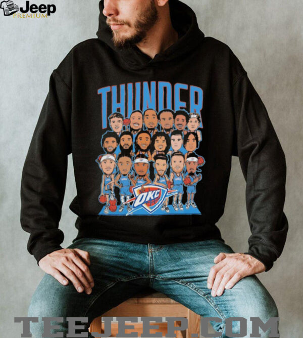 Oklahoma City Thunder 2025 NBA Finals Cartoon roster shirt