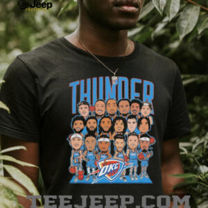 Oklahoma City Thunder 2025 NBA Finals Cartoon roster shirt