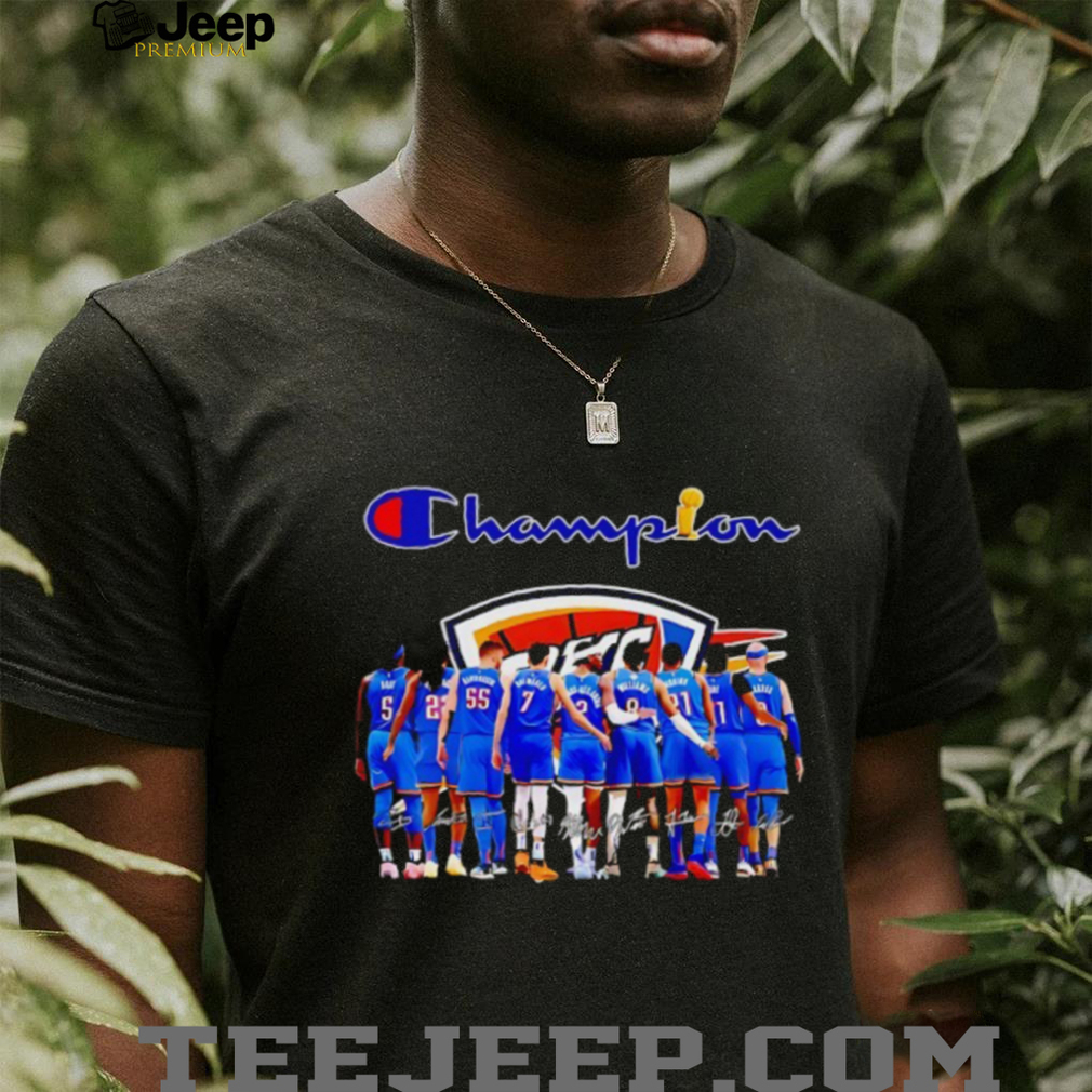 Oklahoma City Thunder All Team Champion Signatures Shirt side view