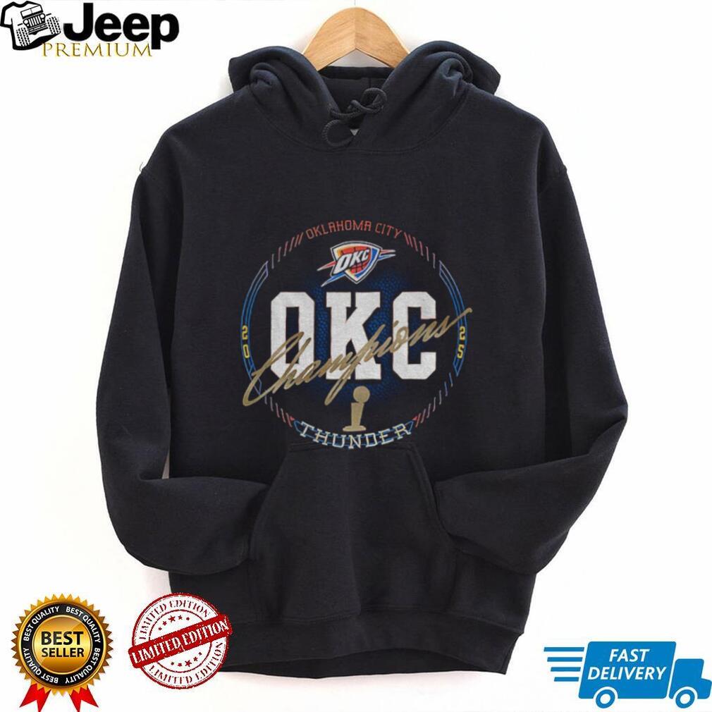 Oklahoma City Thunder Basketball 2025 NBA Finals Champions All Access Urban Shirt detail