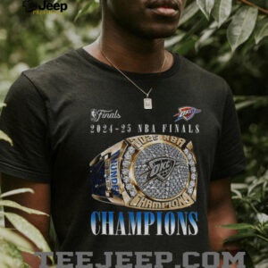 Oklahoma City Thunder Basketball 2025 NBA Finals Playoff Champions Ring shirt