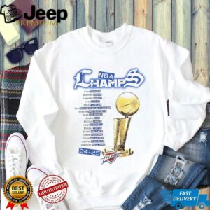 Oklahoma City Thunder Basketball Winner Trophy 2025 NBA Finals Champions shirt