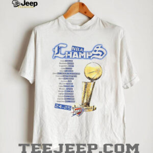 Oklahoma City Thunder Basketball Winner Trophy 2025 NBA Finals Champions shirt