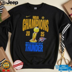 Oklahoma City Thunder Nike NBA Finals Champions Winner Trophy 2025 shirt