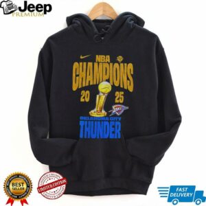 Oklahoma City Thunder Nike NBA Finals Champions Winner Trophy 2025 shirt