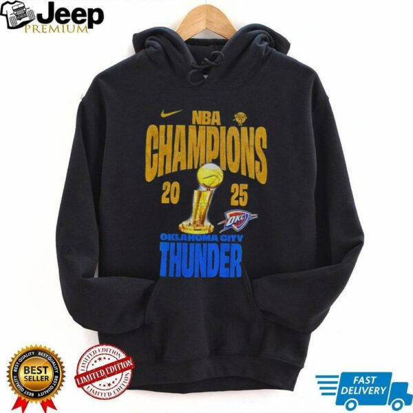 Oklahoma City Thunder Nike NBA Finals Champions Winner Trophy 2025 shirt