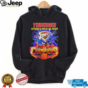 Oklahoma City Thunder Strikes Gold in 2025 Champion lightning shirt