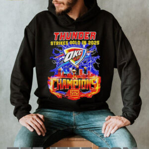 Oklahoma City Thunder Strikes Gold in 2025 Champion lightning shirt