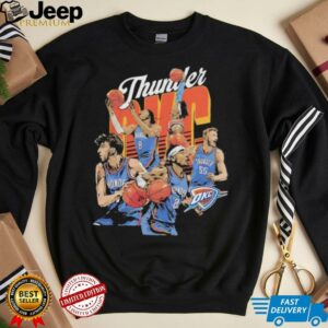 Oklahoma City Thunder basketball starting 5 players team stars caricature shirt