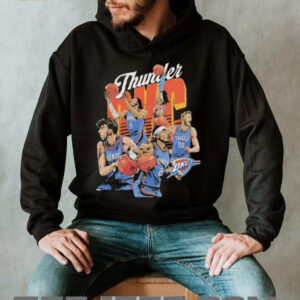 Oklahoma City Thunder basketball starting 5 players team stars caricature shirt
