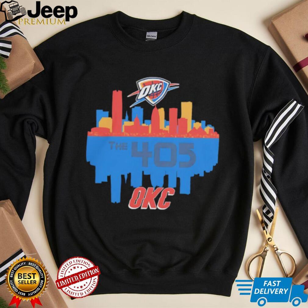 Oklahoma City Thunder The 405 City Skyline Shirt Front View