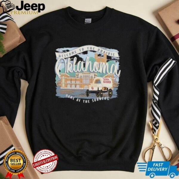 Oklahoma Sooners Fanaticity Campus Scene Drawing Script shirt