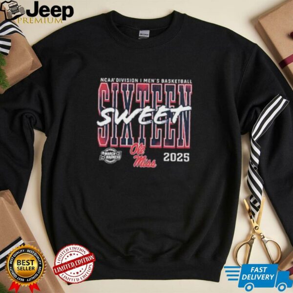 Ole Miss Rebels 2025 NCAA Men’s Basketball Tournament March Madness Sweet 16 shirt