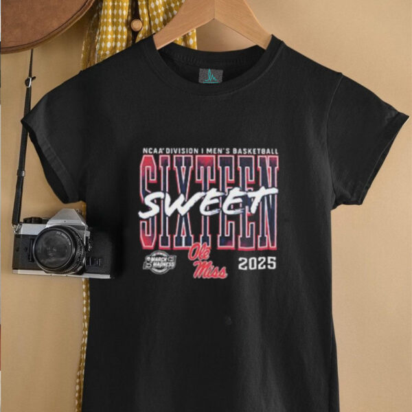 Ole Miss Rebels 2025 NCAA Men’s Basketball Tournament March Madness Sweet 16 shirt