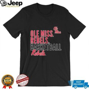 Ole Miss basketball text logo overlay shirt5