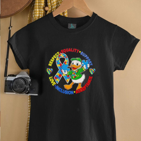 Oregon Ducks Autism Awareness Respect Euqality Support Love Inclusion Acceptance shirt