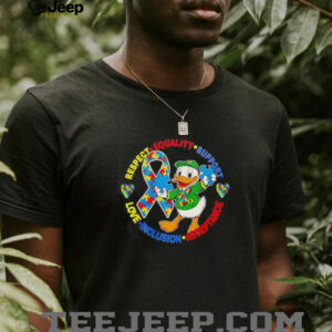Oregon Ducks Autism Awareness Respect Euqality Support Love Inclusion Acceptance shirt3