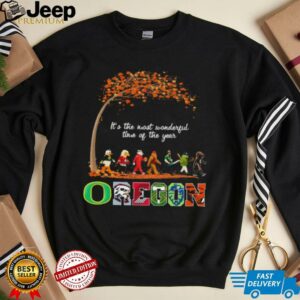 Oregon Sports Teams Mascot Abbey Road It’s The Most Wonderful Time Of The Year Shirt