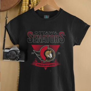 Ottawa Senators Charcoal 2025 Stanley Cup Playoffs Crossbar Tri Blend T Shirt0