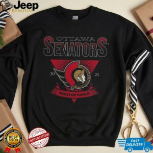 Ottawa Senators Charcoal 2025 Stanley Cup Playoffs Crossbar Tri Blend T Shirt2