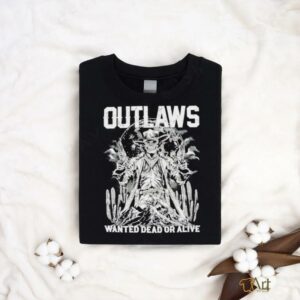 Outlaws Barbed Wire Skull Tee Jimbo Cowboy Puff Ink Shirt
