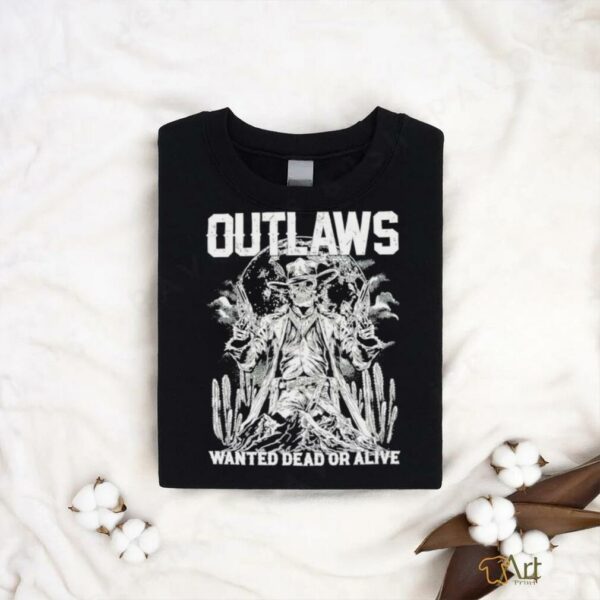 Outlaws Barbed Wire Skull Tee Jimbo Cowboy Puff Ink Shirt